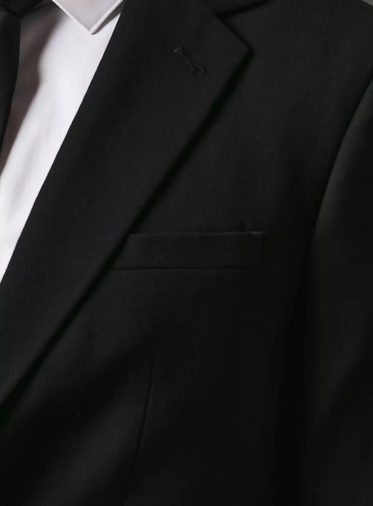 Black Slim Fit Essential Jacket