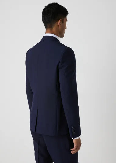 Navy Panama Skinny Suit Jacket