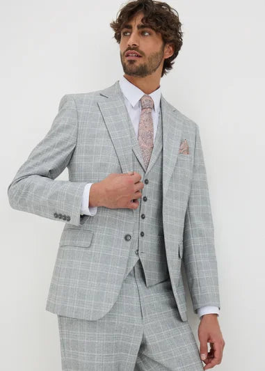 Cassis Check Tailored Suit Jacket
