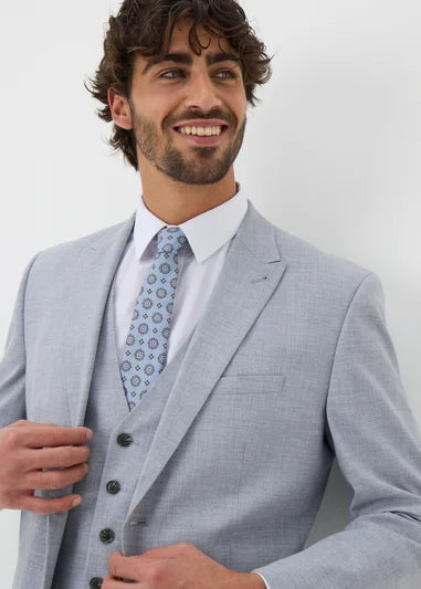Azure Grey Melange Tailored Jacket