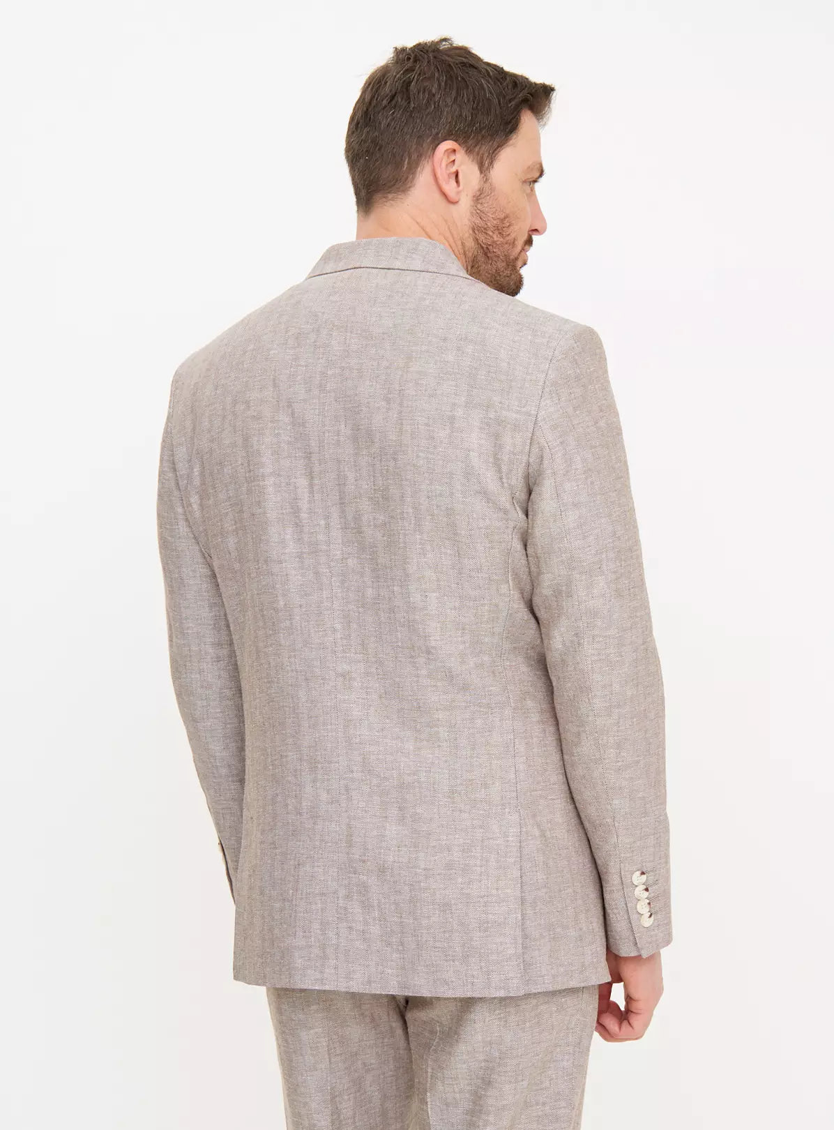 Stone Linen Blend Blazer S