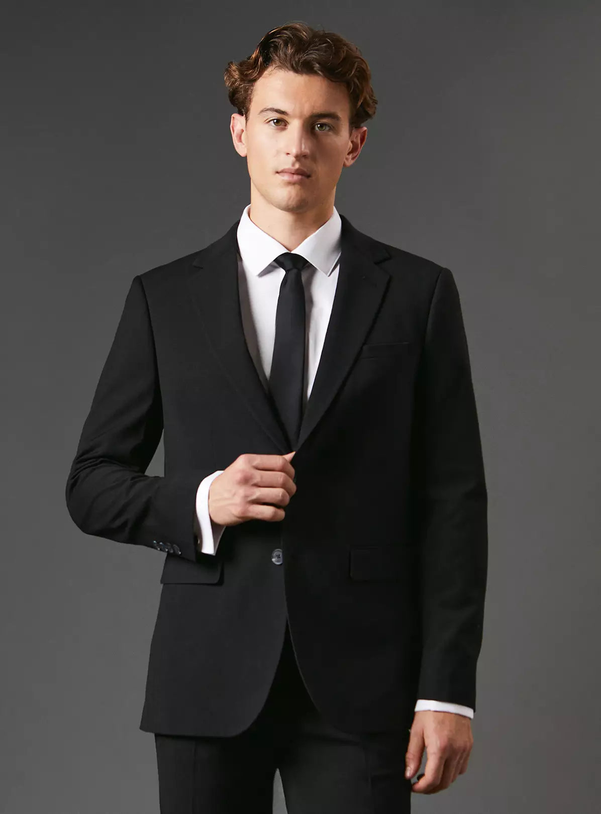 Black Slim Fit Essential Jacket