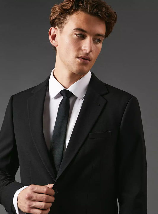 Black Slim Fit Essential Jacket