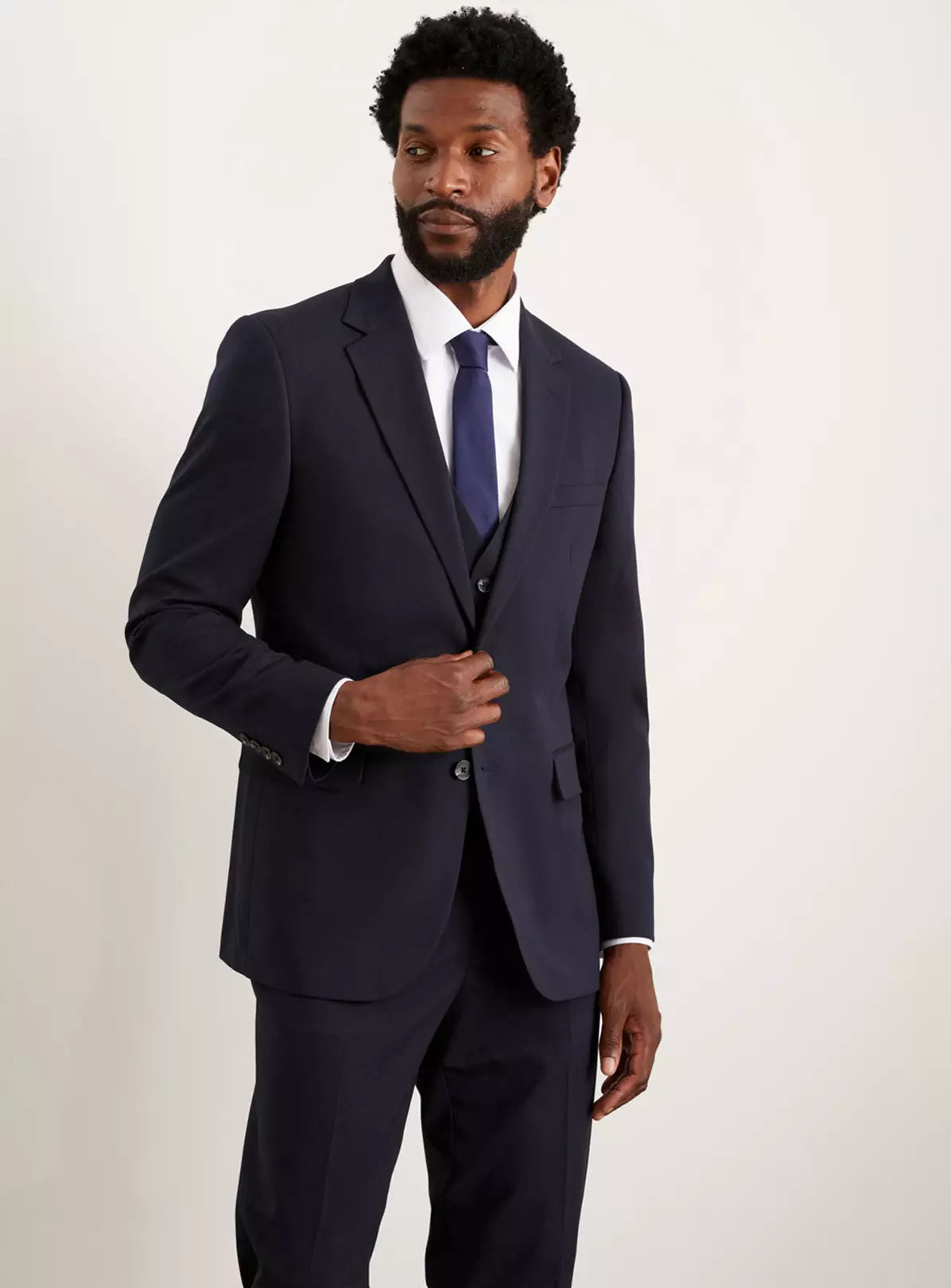 Navy Tailored Fit Essential Suit